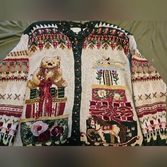 Fashion Bug Ugly Christmas sweater women's large teddy bear - Picture 1 of 6